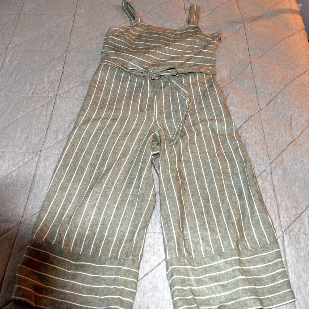 White and green jumpsuit